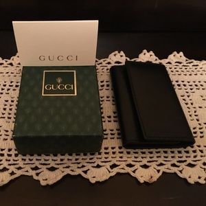 Men's Vintage Black Leather Key Case